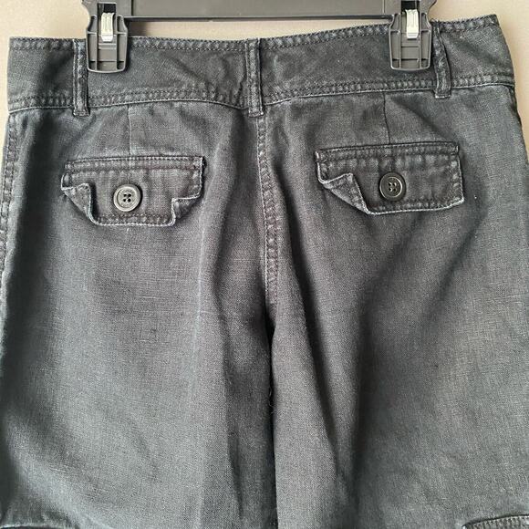 Michael Kors sz 2 black 100% black capri cargo pants NWOT - Picture 3 of 8